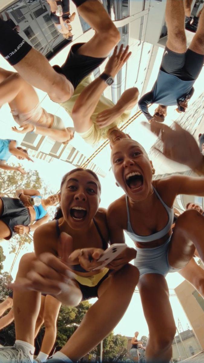 A crew of endurance athletes together after training